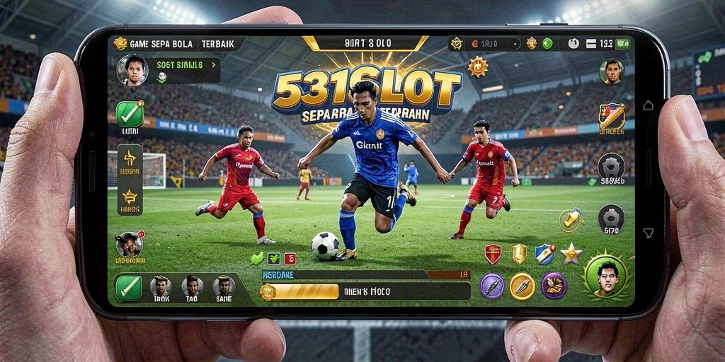 Tampilan gameplay 531SLOT yang menegangkan dalam pertandingan sepak bola.