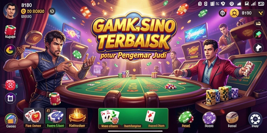 Tampilan gameplay seru dari aplikasi Kasino 8180 dengan grafis menarik.