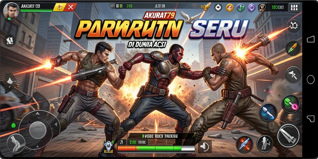 Screenshot gameplay AKURAT79 menampilkan aksi mendebarkan dengan grafis tinggi.