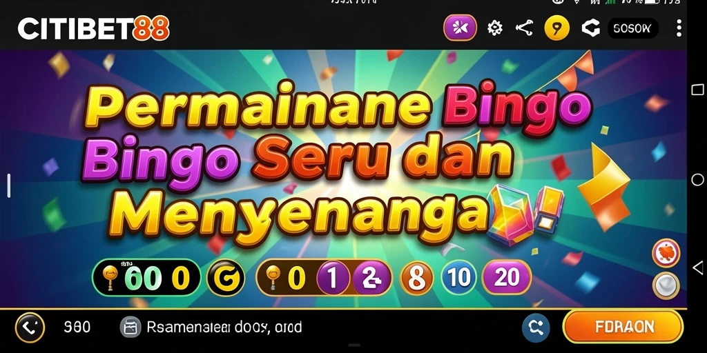 Screenshot gameplay CITIBET88 menunjukkan momen seru saat mendapatkan Bingo.