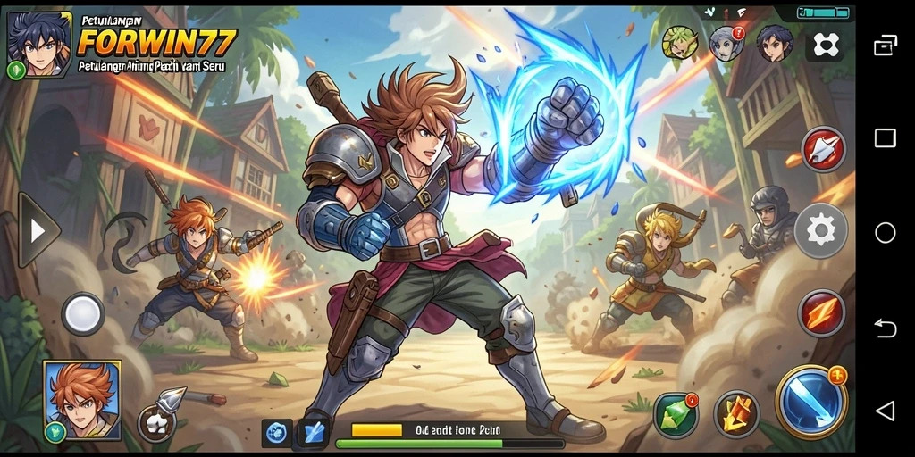Tampilan gameplay FORWIN77 yang memukau dan penuh warna.