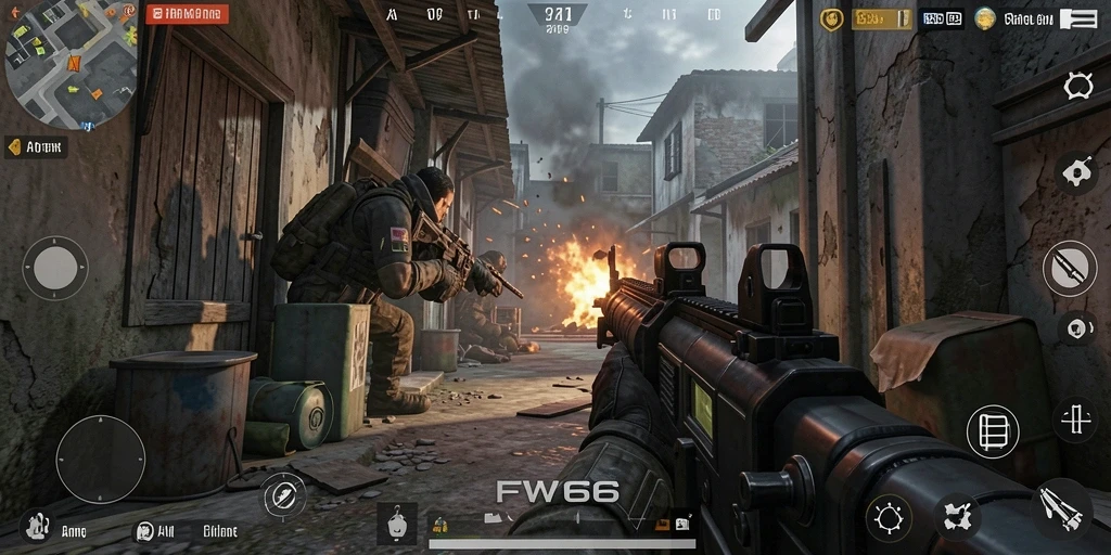Gameplay FW66 yang intens dan mendebarkan saat beraksi.