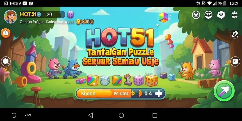 Gameplay HOT51 yang menarik dan penuh tantangan Puzzle.