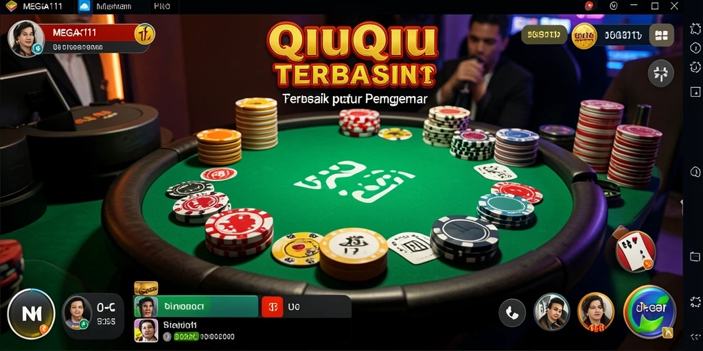 Tampilan gameplay seru MEGA111 dalam permainan QiuQiu.