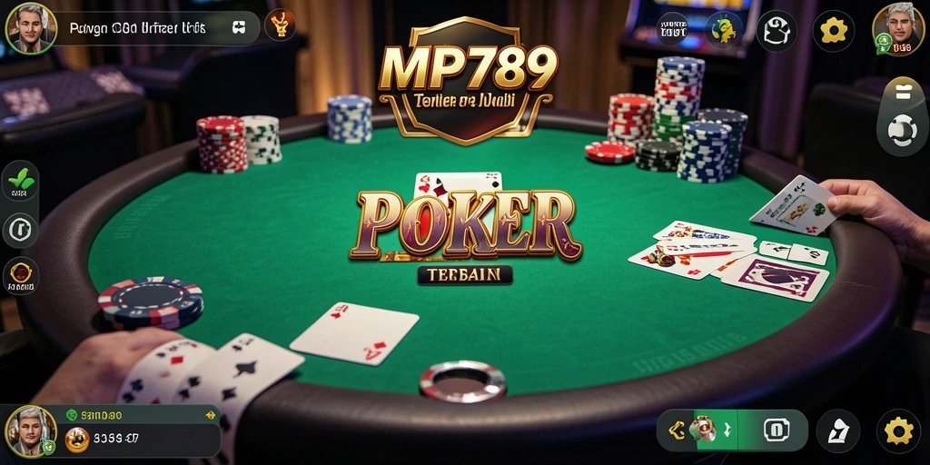 Tampilan gameplay Poker yang mendebarkan di MVP789.