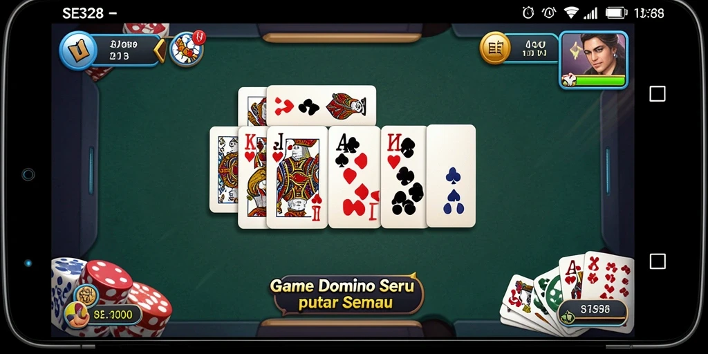 Tampilan gameplay Domino yang menarik dan interaktif.