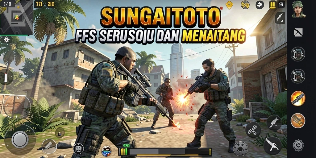 Tangkapan layar SUNGAITOTO menampilkan pertempuran FPS yang mendebarkan.
