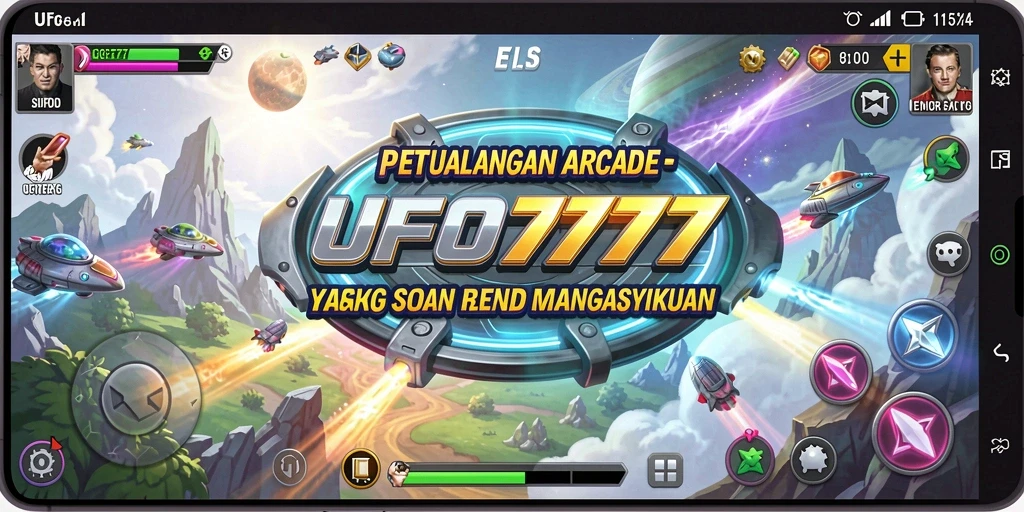 Screenshot menampilkan gameplay menegangkan dari UFO777 dengan rintangan yang menarik.