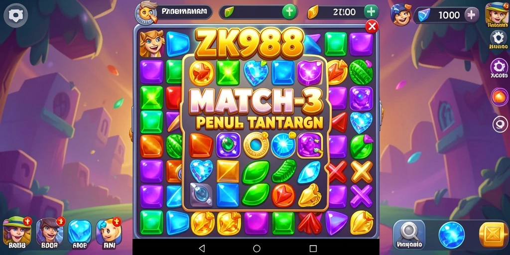 Tampilan gameplay ZK988 yang menantang dan seru.